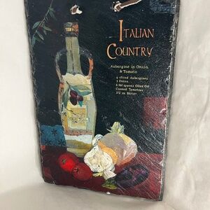 Vintage Slate "Italian Country" with Recipe painted Ingredients